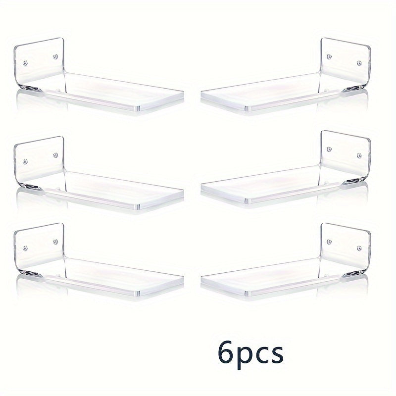 Acrylic Display - 4/6/8 Pieces Transparent Acrylic Floating Shoe Shelves