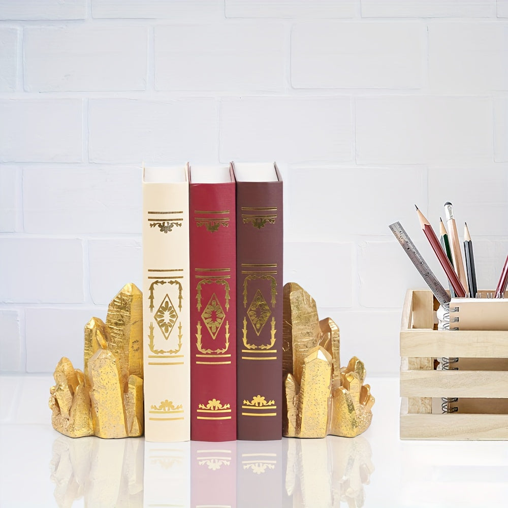 CrystalForm - Vintage Stijl Hars Boekensteunen Set van 2