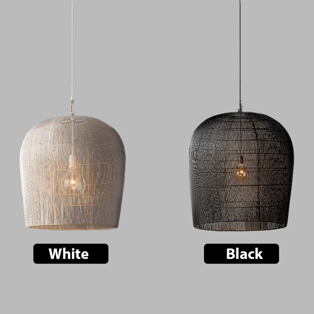 Lampada a sospensione in rattan classica e semplice