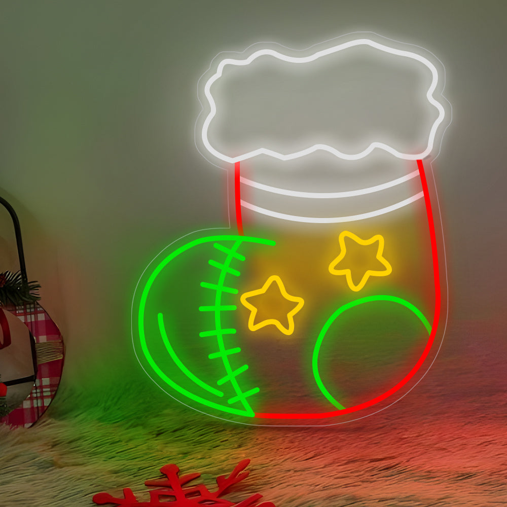Calza di Natale Decorazione Lampada LED Neon