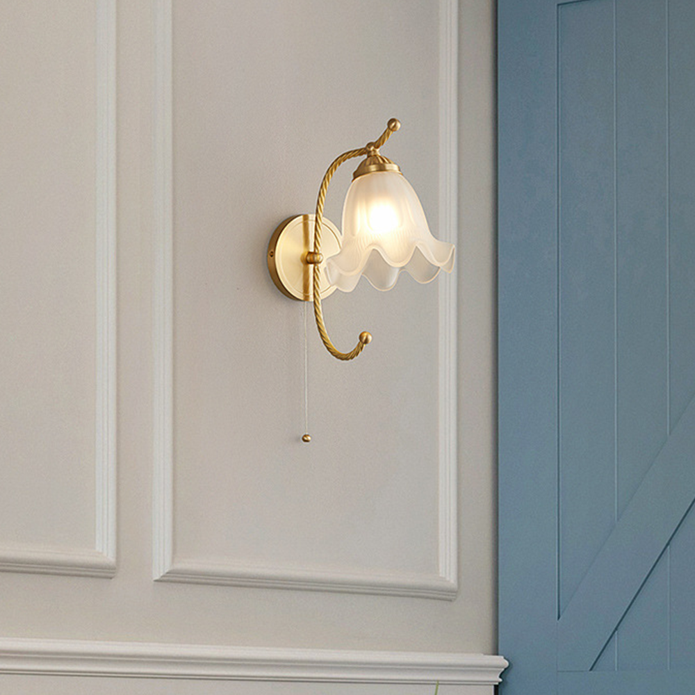 Lampade da parete in vetro retrò per soggiorno francese