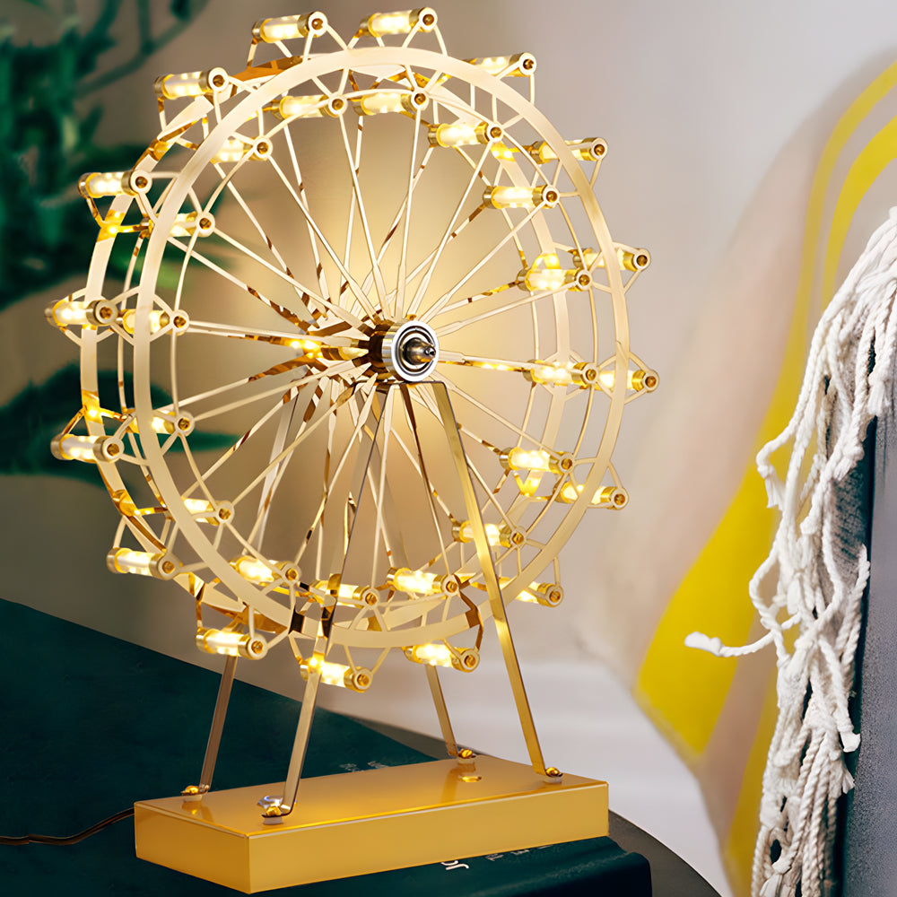 LumiCircus - Lampada da tavolo Gouden Rad con LED e touch