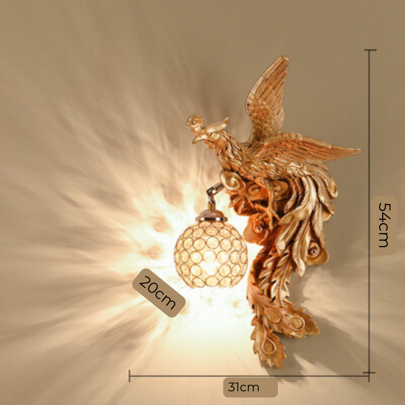 DragonPhoenix - Luxury Dragon and Phoenix Wall Lamp Decorative Lighting