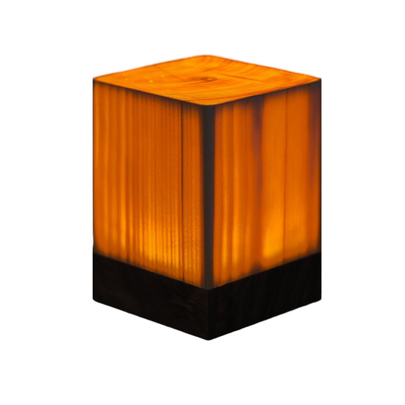 LumiHout - Lámpara de mesa LED con batería y control táctil