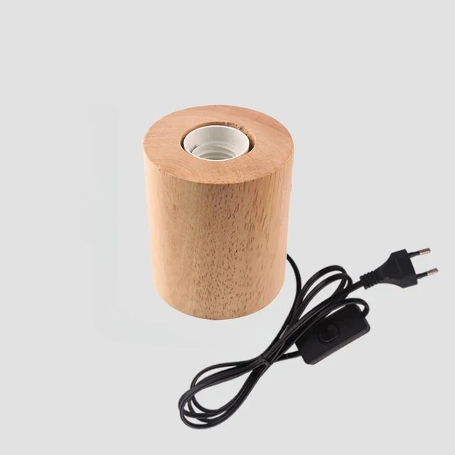 RetroWood - Wooden Table Lamp with Light Bulb for Atmospheric Lighting