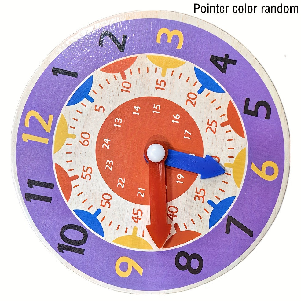 Orologio Educativo in Legno - Orologio Giocattolo per Bambini per Imparare l'Ora, Perfetto per Regali di Natale e Halloween