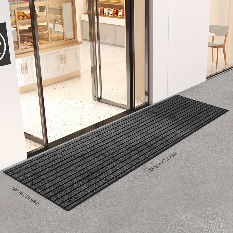 Zerbino di Benvenuto Grigio - Tappeto Antiscivolo Commerciale, Resistente alle Macchie e Lavabile per Interni ed Esterni, Adatto per Hotel, Negozi, Patîo e Garage