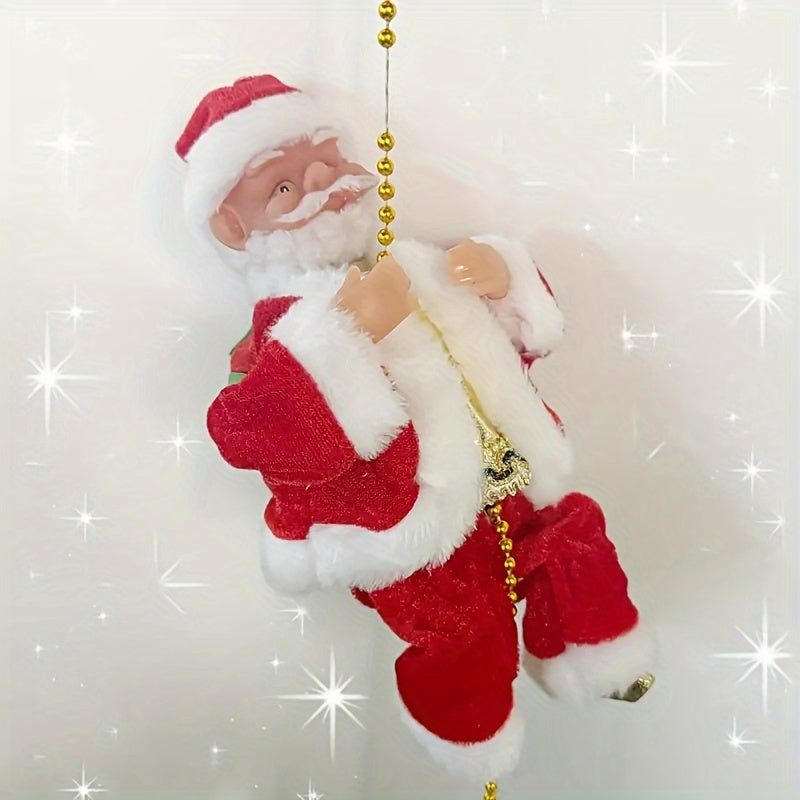 ClimbSanta - Corda de Escalada Ornamento do Pai Natal para Decoração de Árvore de Natal