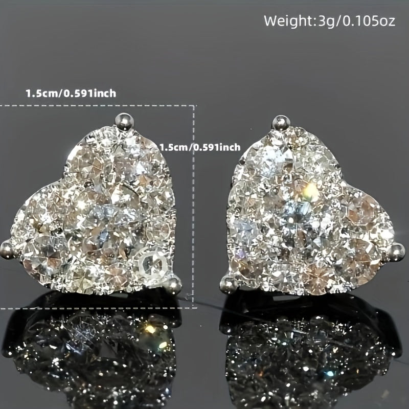 Moederdag Cadeau Oorbellen Dames Studs Hart Strass