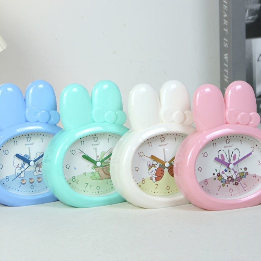 BunnyTime - Cute Cartoon Rabbit Alarm Clock with Night Light
