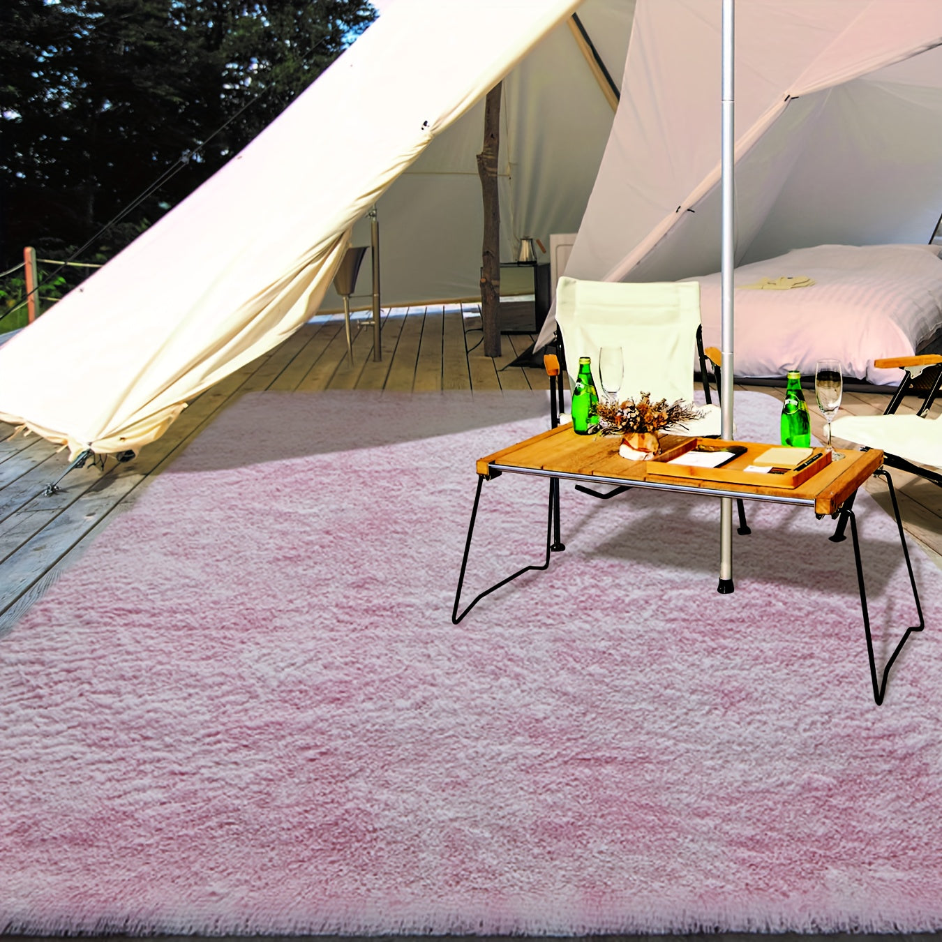 Morbido tappeto tie-dye – Confortevole per campeggio, terrazza e decorazione d'interni