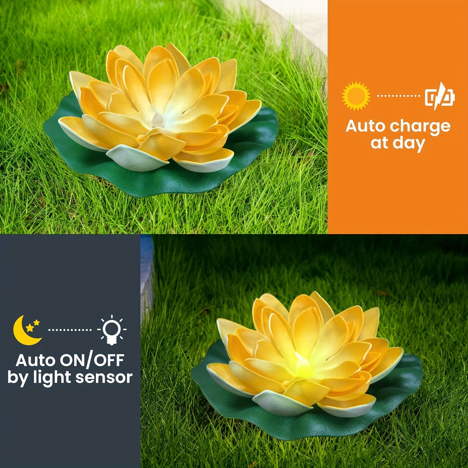SolarLily - Decorative Lotus-Shaped Solar LED Lanterns in 3 Colors