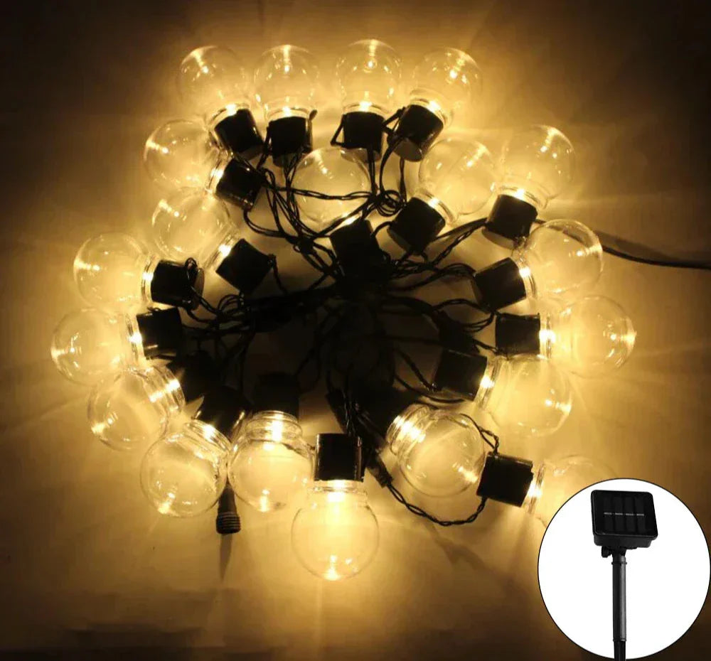 LumiString – Illuminazione Solare LED per Esterni, Illuminazione da Giardino a Risparmio Energetico per Terrazza e Balcone