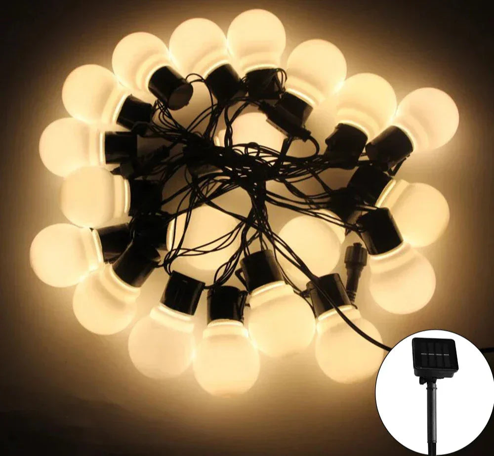 LumiString – Illuminazione Solare LED per Esterni, Illuminazione da Giardino a Risparmio Energetico per Terrazza e Balcone