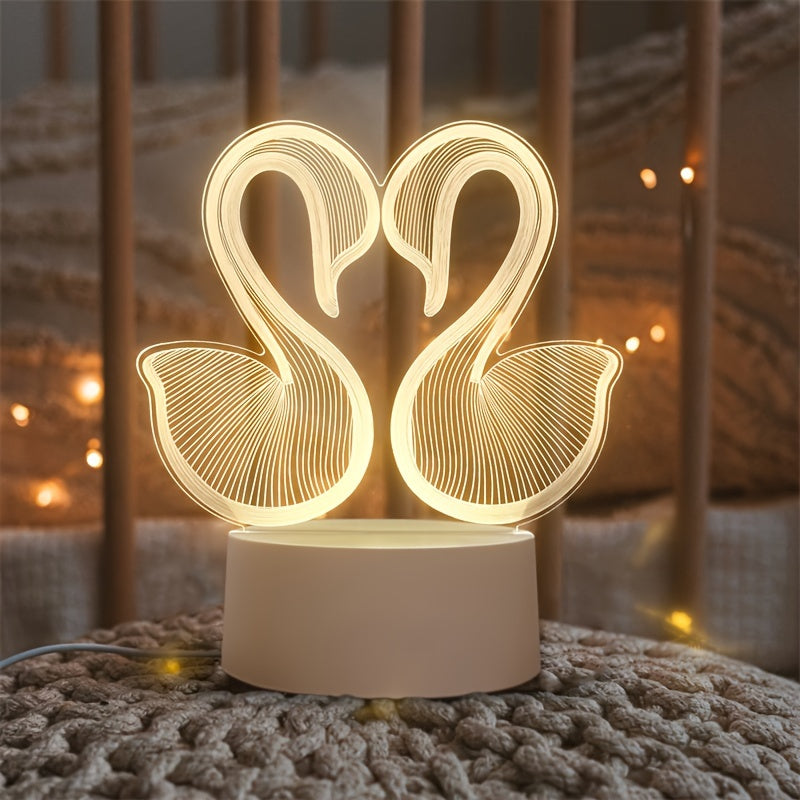 SwanLight - 3D LED Table Lamp with Acrylic Frame