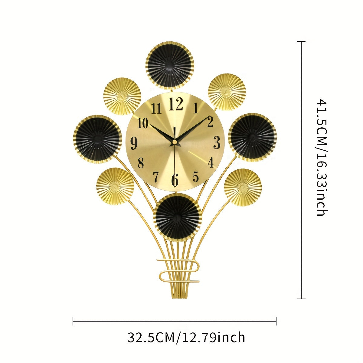 Moderne Metalen Stille Wandklok - Ballonvormig, Decoratief voor Woonkamer en Slaapkamer