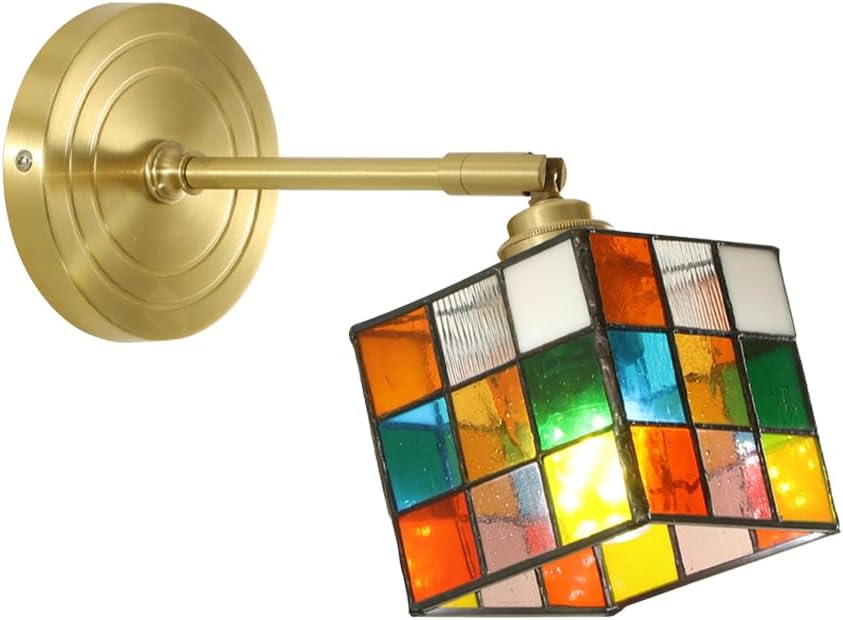 FlexiGlow - Lampada da parete moderna con design a cubo di vetro – Regolabile e salvaspazio