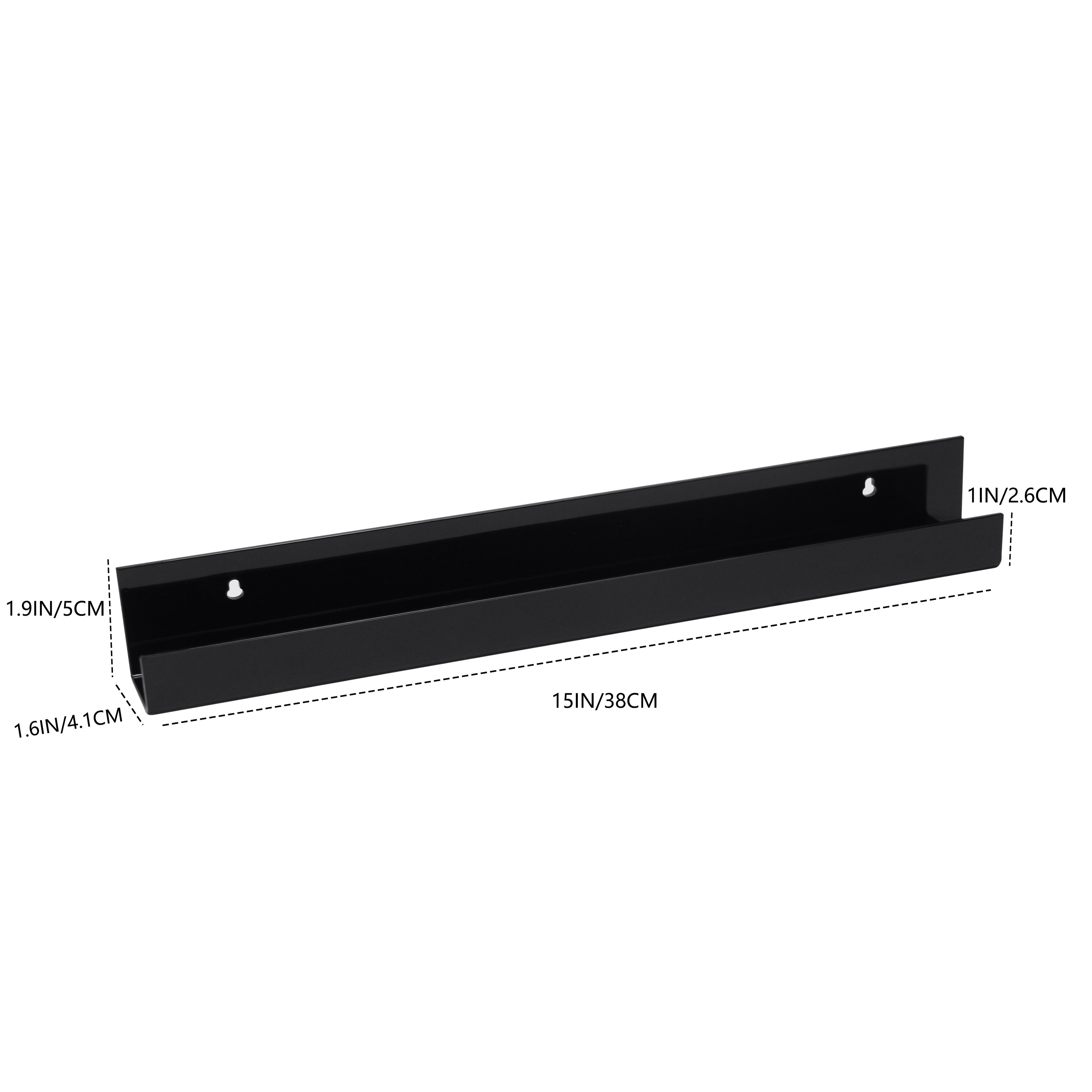 AcrylicClear - Floating Transparent Storage Shelves for Bedroom, Living Room & Bathroom