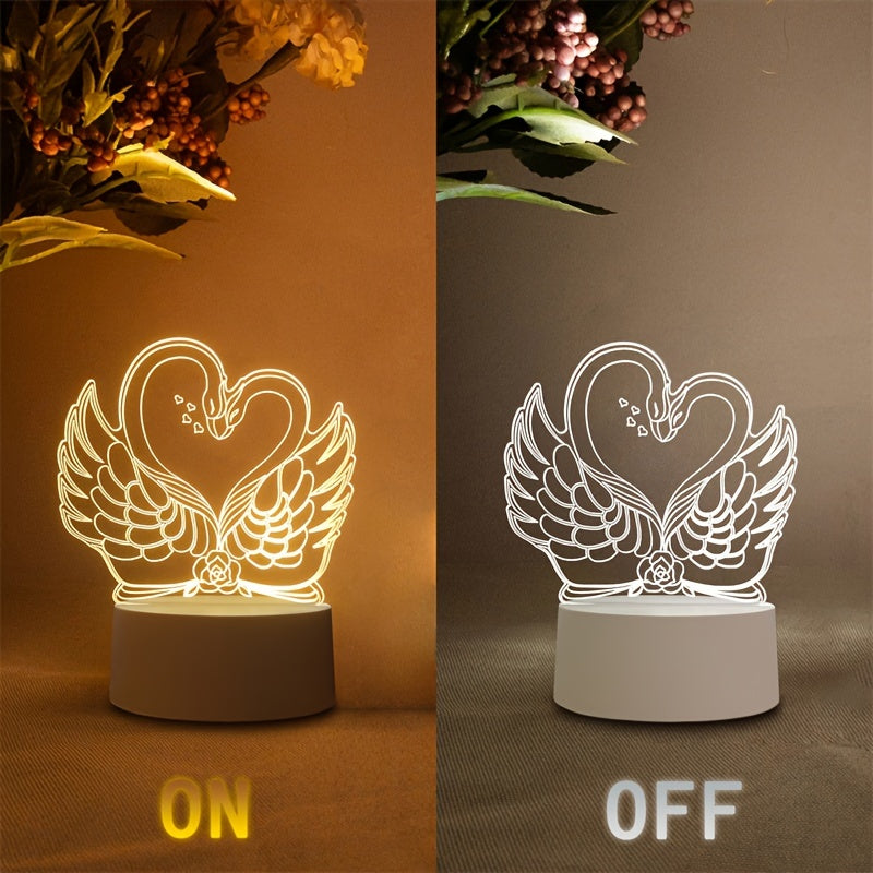 ZwaanLicht - USB Powered 3D LED Table Lamp with Acrylic Frame