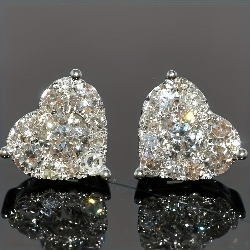 Moederdag Cadeau Oorbellen Dames Studs Hart Strass