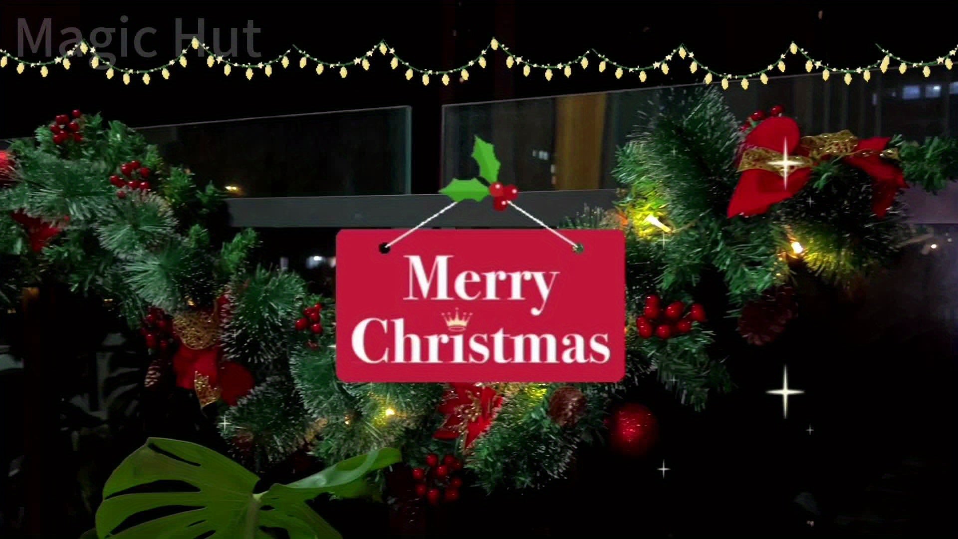 FestiveGlow - Artificial Christmas Garland with LED Lights & Pine Cones