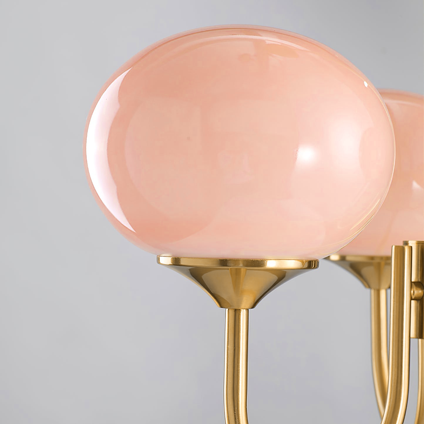 Bubble Pink Glass Marshmallow Chandelier