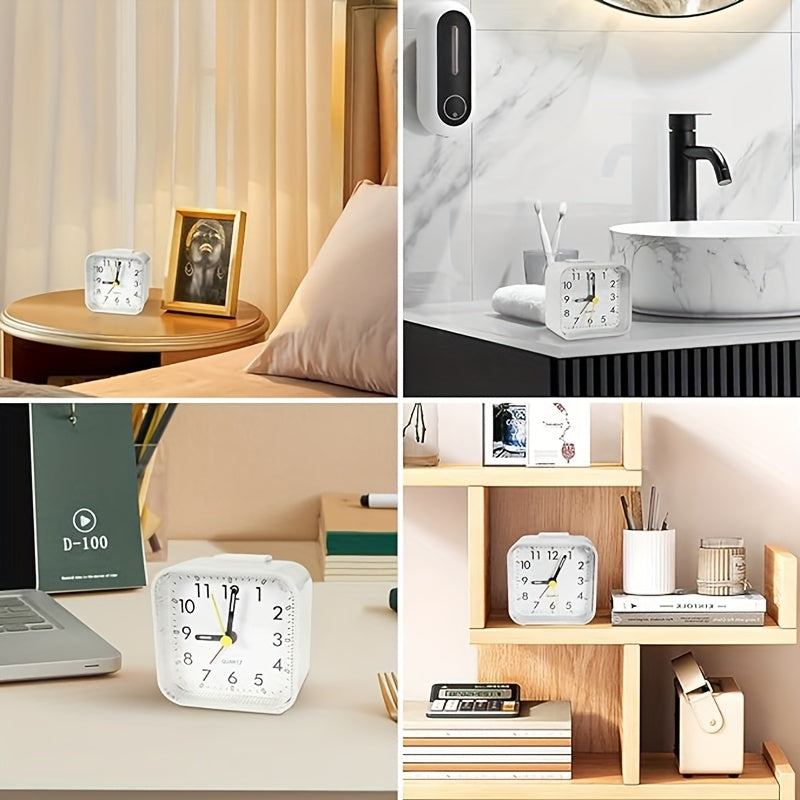 SilentWake - Silent Rectangular Alarm Clock with Snooze & Night Light