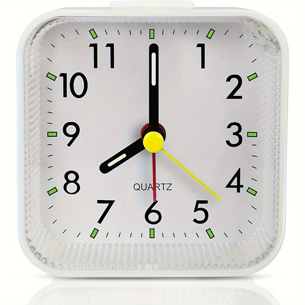SilentWake - Silent Rectangular Alarm Clock with Snooze & Night Light