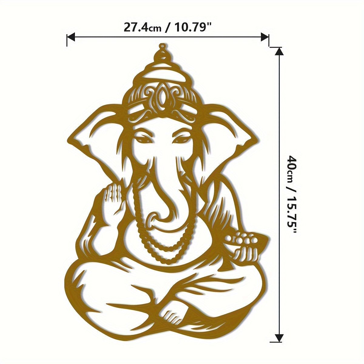 GaneshaArt - Ganesha Elephant Metal Wall Art
