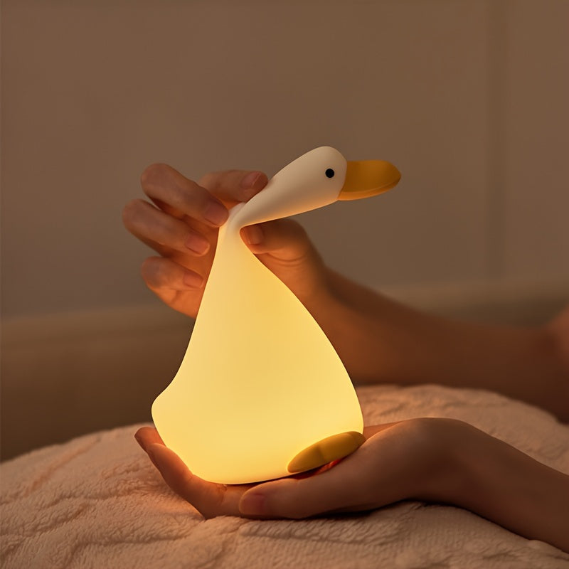 DreamDuck - Silicone Night Light with USB Rechargeable Touch Sensor and 3 Brightness Levels