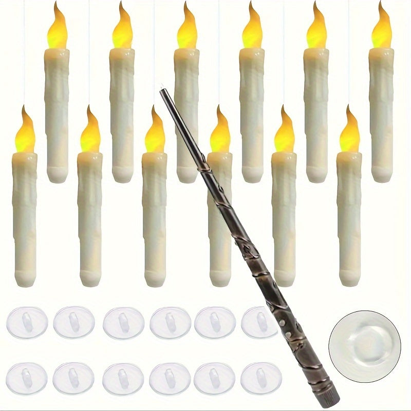 12 pezzi Candele Galleggianti LED Senza Fiamma con Telecomando - Perfette per Decorazioni di Natale e Halloween