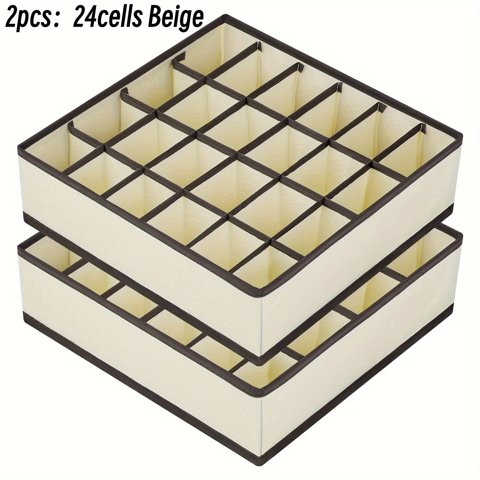 Set da 2 Organizer pieghevole per calze e biancheria intima con 24 scomparti