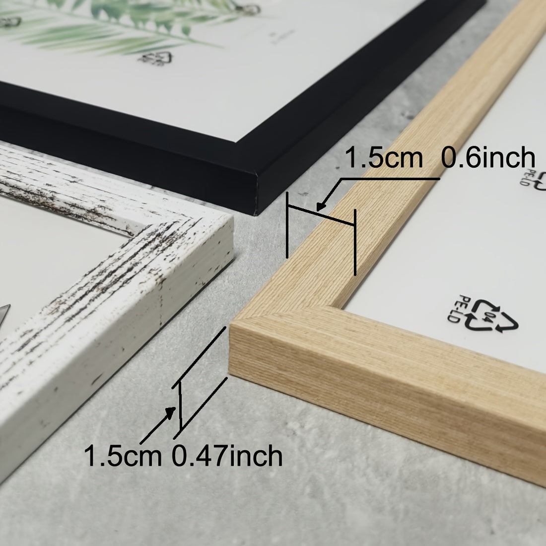 Juego de 3 Marcos de Fotos de Madera - Marco de Fotos Clásico para Decoración de Pared y Mesa, Perfecto para Fiestas y Regalos