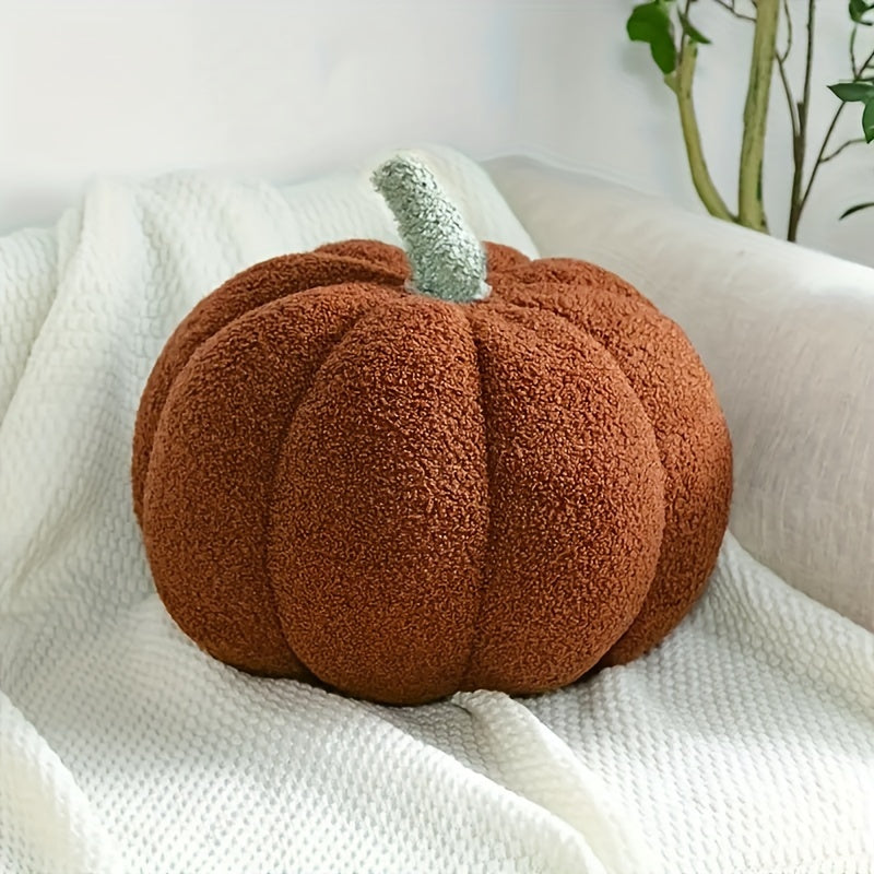 Almofada Abóbora Aconchegante - Decoração Suave e Colorida para o Halloween e Festas