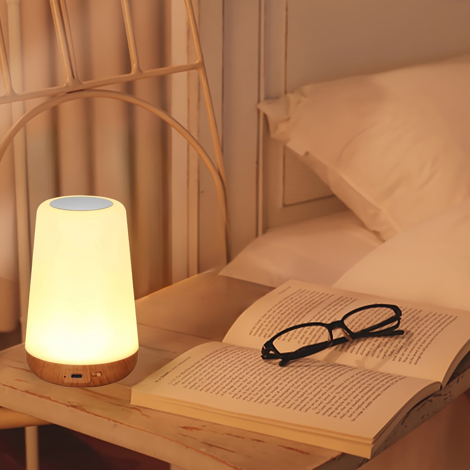 GlowLite - Portable Night Light with Touch Control and 13 RGB Colors