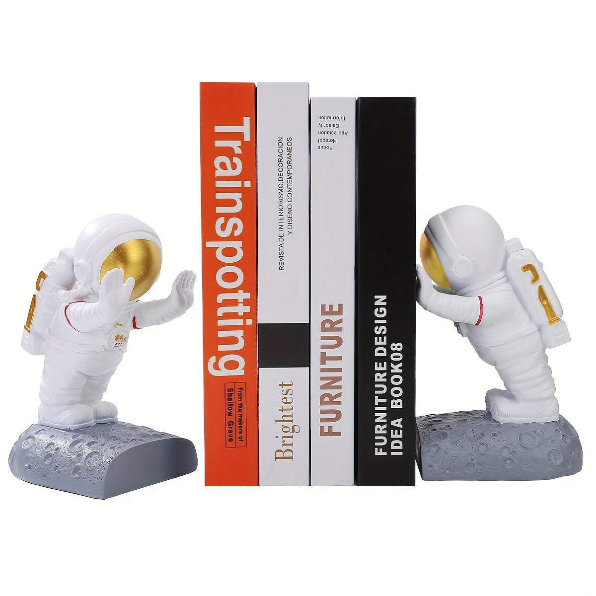 SpaceHold - 2 unidades de Suportes para Livros de Astronauta para Livros Pesados