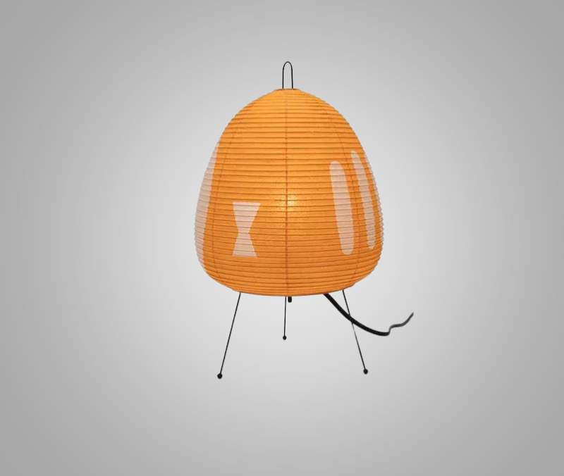 LumiZen – Japanese Paper Table Lamp in Retro Style, Traditional Lighting for Bedroom and Living Room