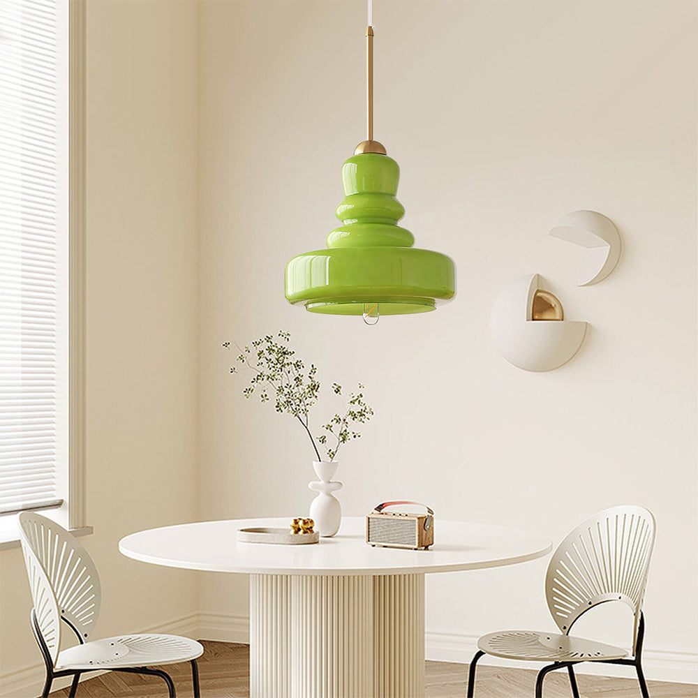 Lampada a sospensione Bauhaus colorata a forma di zucca