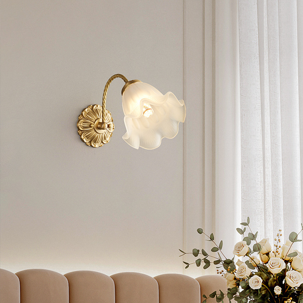 Lampade da parete in vetro retrò per soggiorno francese