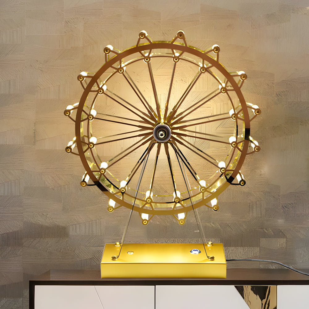 LumiCircus - Lampada da tavolo Gouden Rad con LED e touch