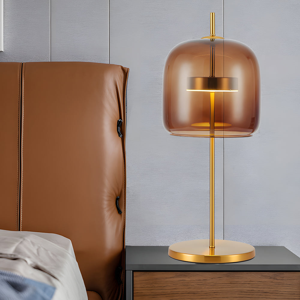 LumiLux - Lámpara de Mesa de Cristal Mística para una Atmósfera Cálida
