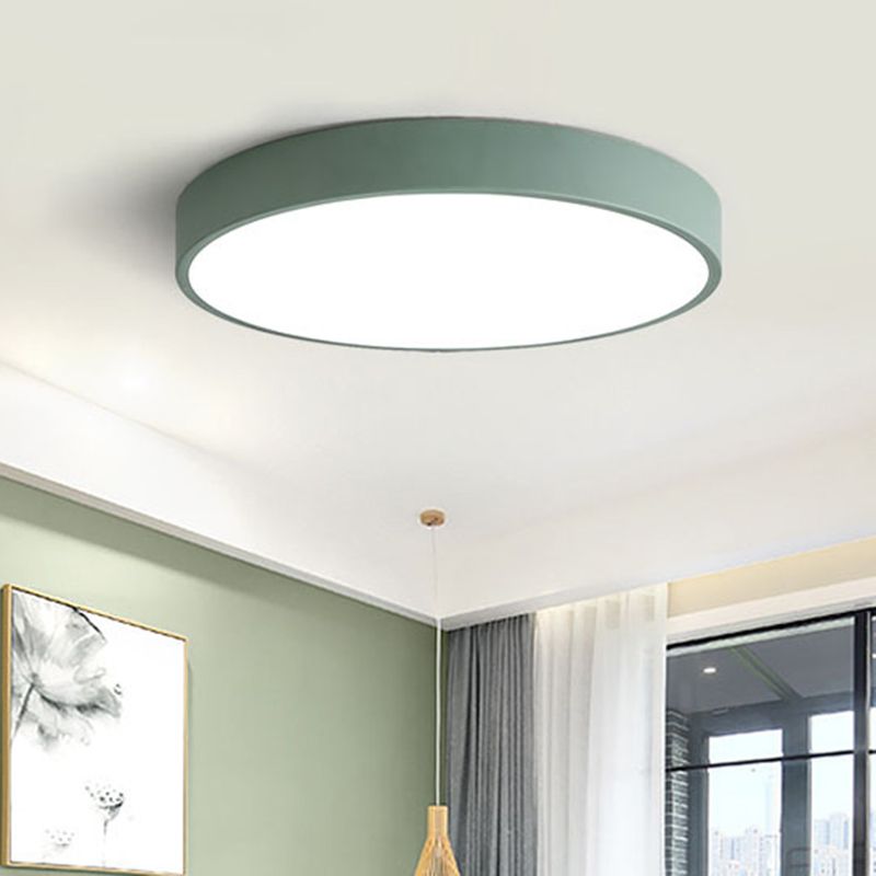 Candeeiro de Teto Redondo LED Elysia Moderne Rosa Cinzento Metal Sala de Estar