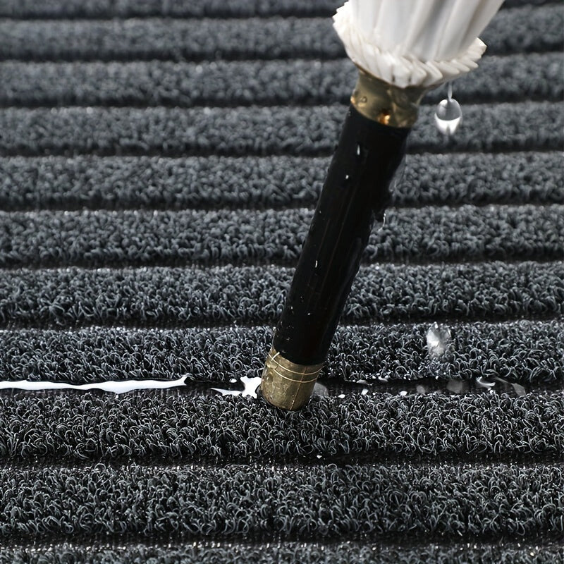 Felpudo resistente a la intemperie para todas las estaciones – Alfombra de suelo rayada resistente al desgaste, antideslizante, resistente a manchas y decoloración, alfombra de perfil bajo para interior y exterior
