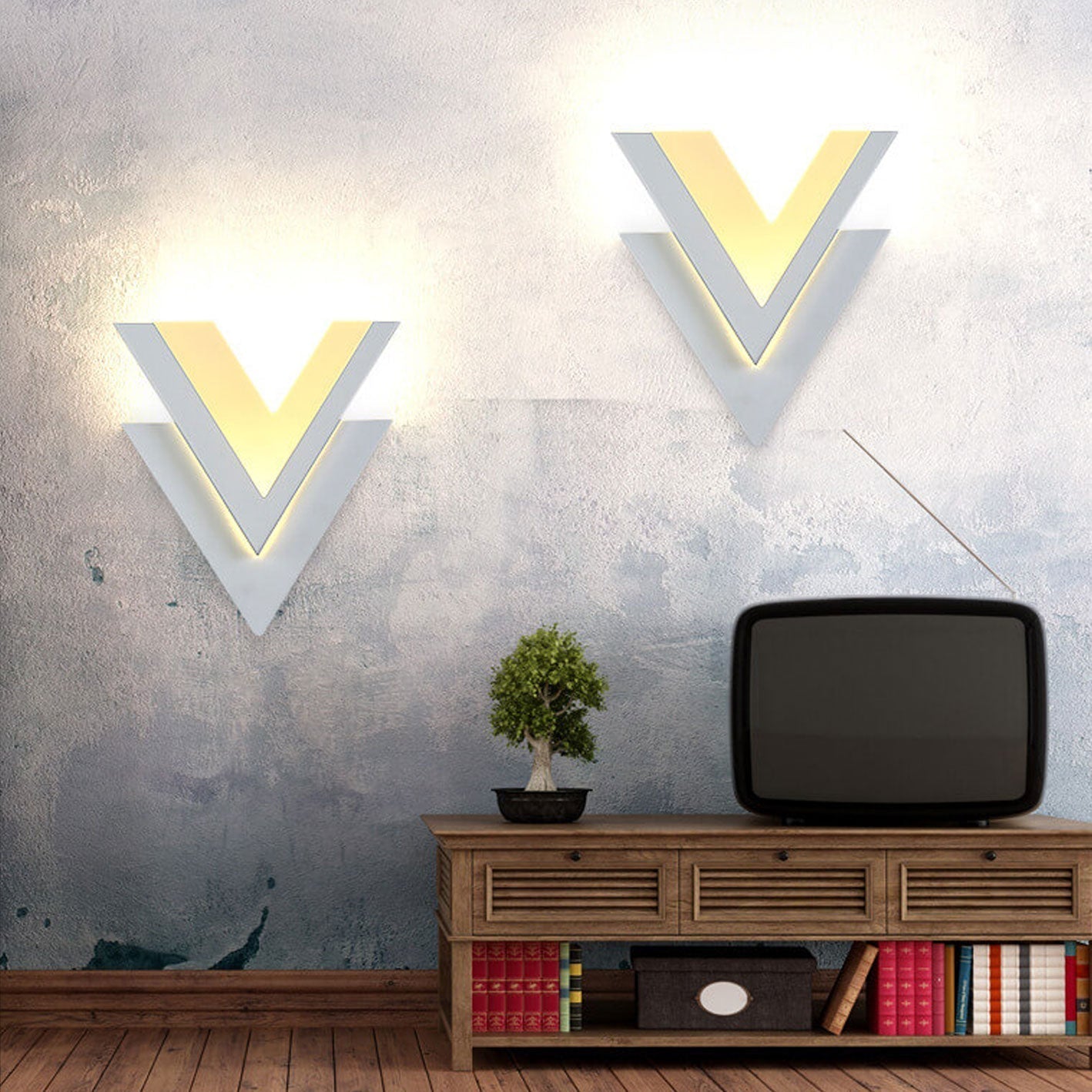 Lámpara de pared LED minimalista en forma de V