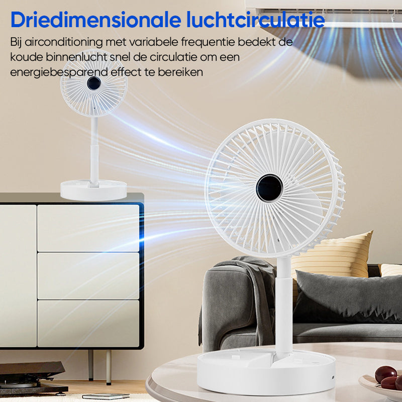 Ventilatore da tavolo telescopico pieghevole ricaricabile