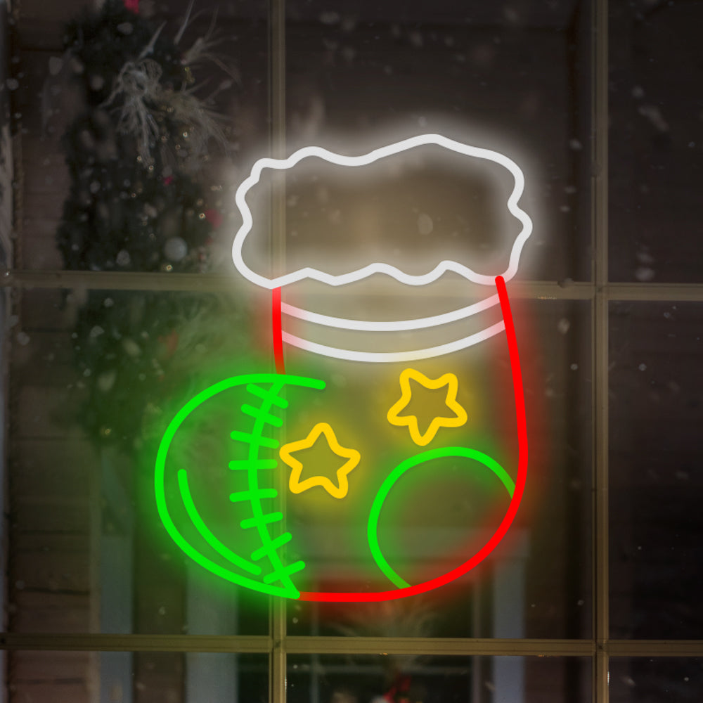 Calza di Natale Decorazione Lampada LED Neon