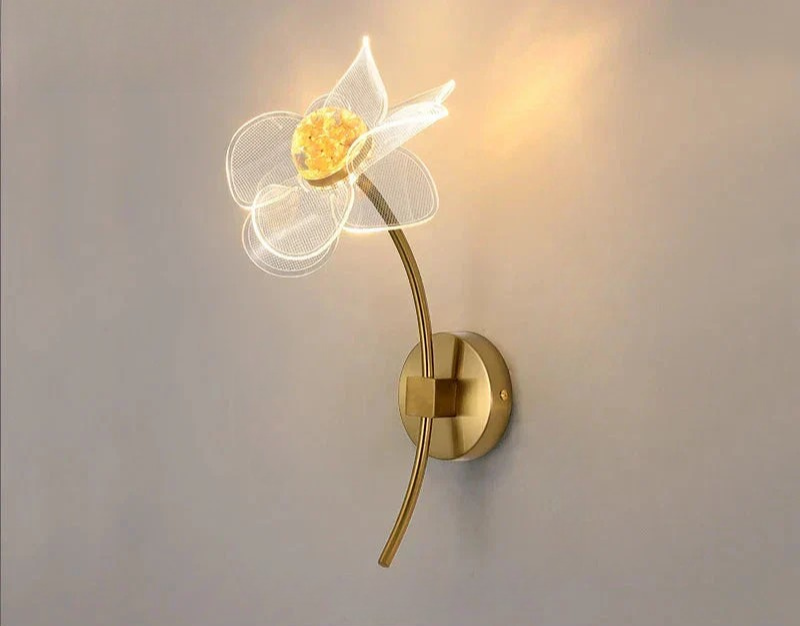 BloomGlow - Modern Flower Wall Lamp with LED Lighting