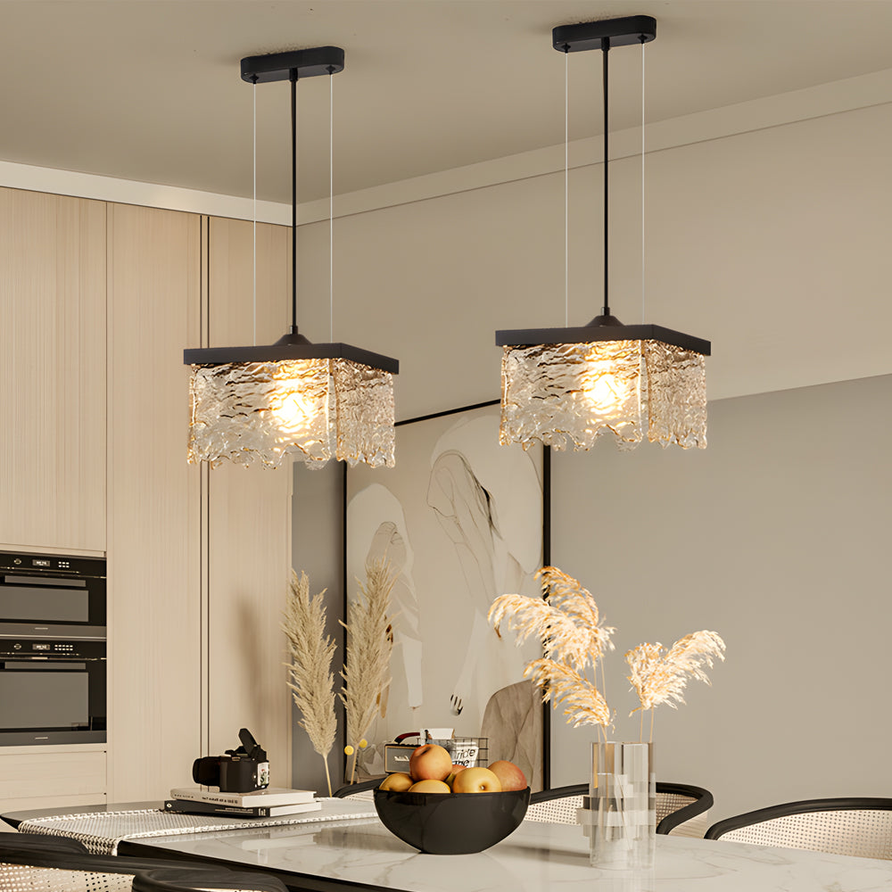 Candeeiro de teto de vidro fosco 1/2-Lichts com 3 níveis de intensidade para iluminação de sala de jantar
