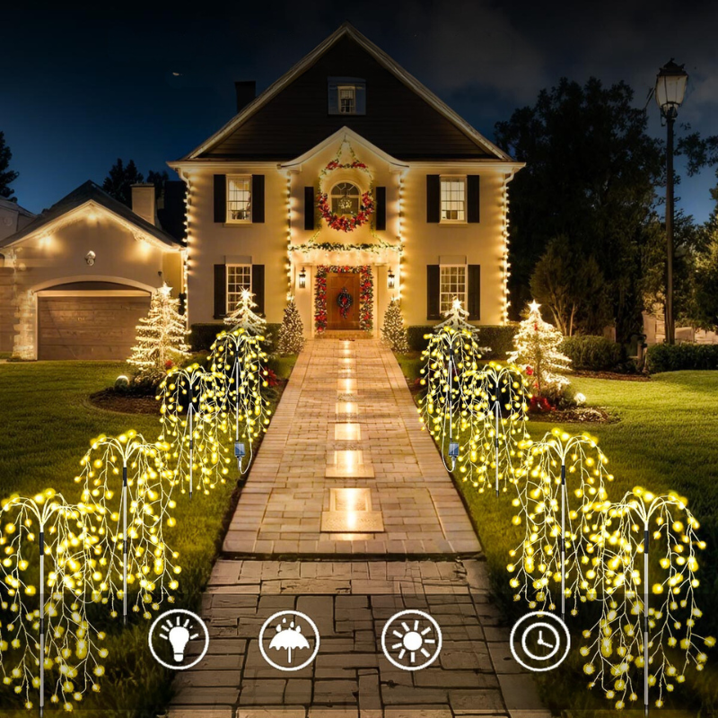 LumiGlow - Festive Solar-Powered Lighting for Garden and Events