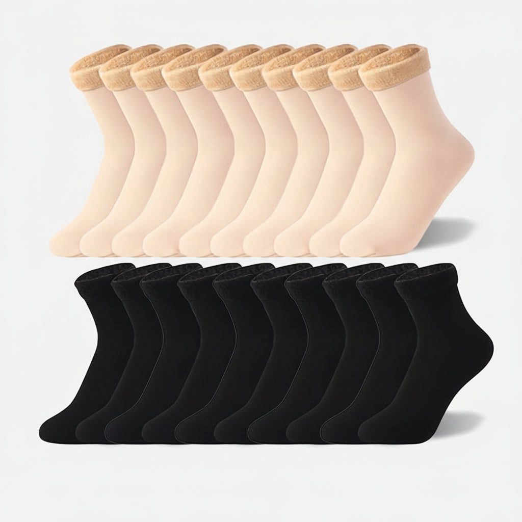 Socks Thermal Lined Warm Nylon Winter Socks Daily Use